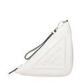 Prada witte leren clutch