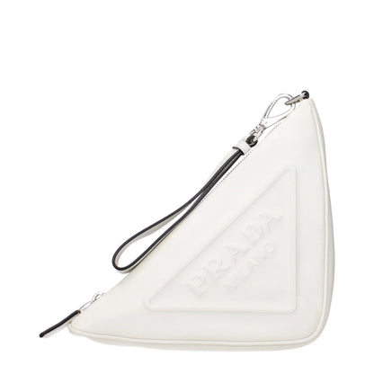 Prada witte leren clutch - MARANOS