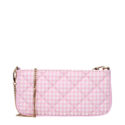 Versace mini roze schoudertas van stof en leer - MARANOS