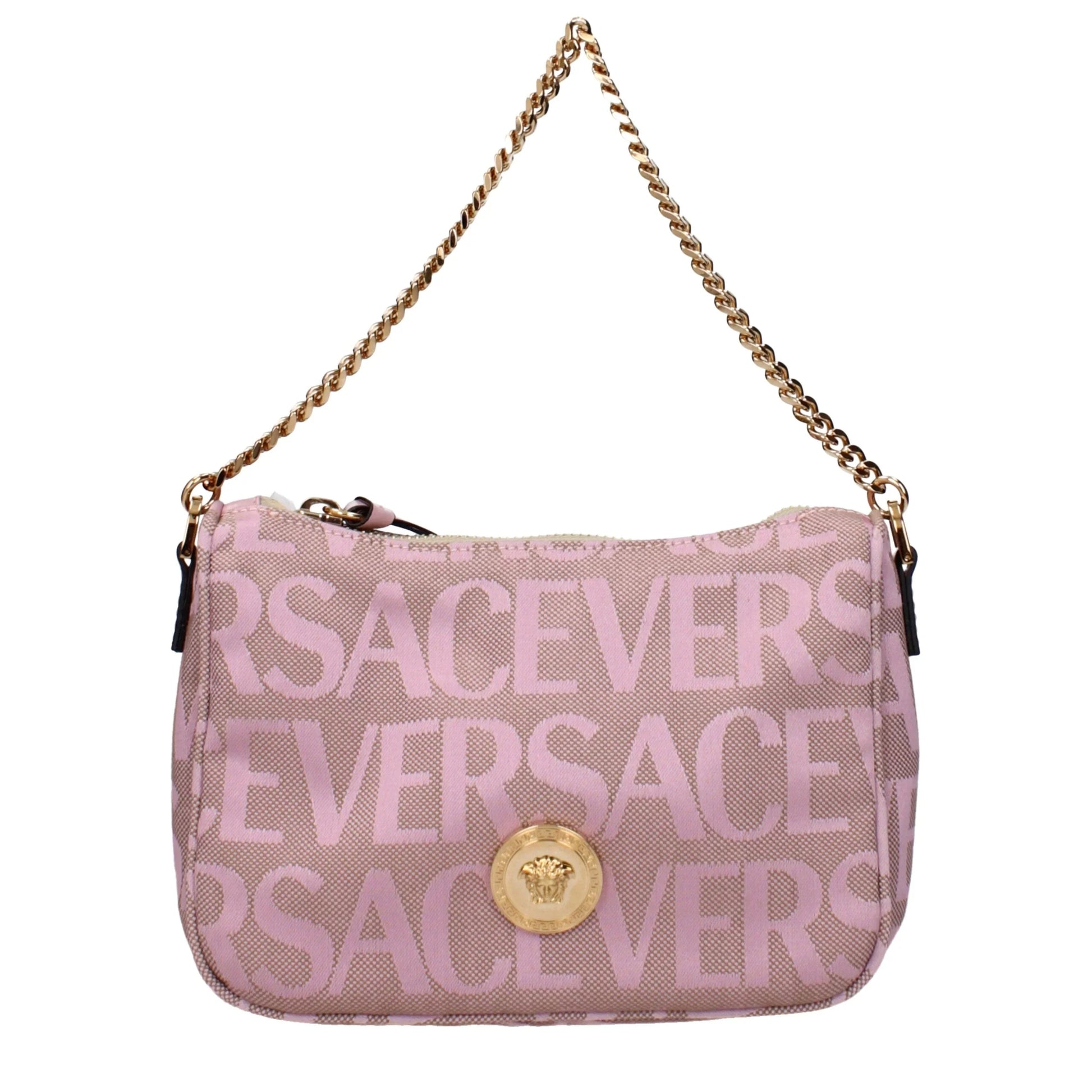 Versace kleine roze handtas van stof en leer - MARANOS