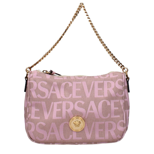 Versace kleine roze handtas van stof en leer - MARANOS