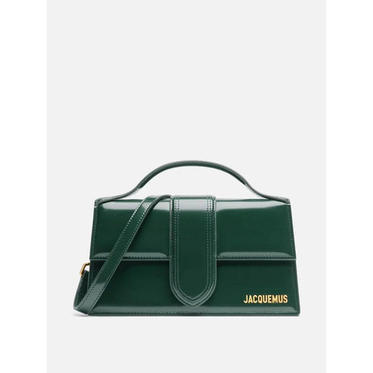 Jacquemus Le Grand Bambino schoudertas in donkergroen leer - MARANOS