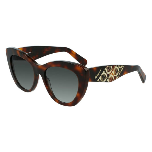 Salvatore Ferragamo Brown Acetate Sunglasses Salvatore Ferragamo