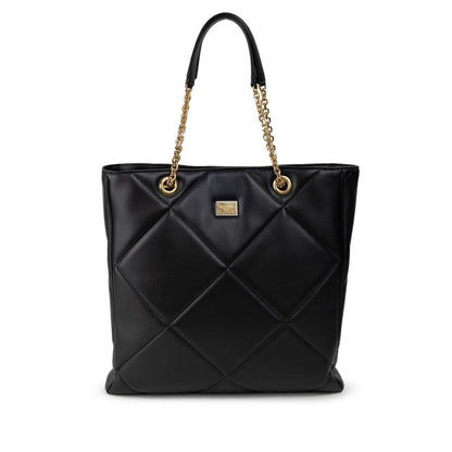 Dolce & Gabbana Black Leather Tote Bag Dolce & Gabbana