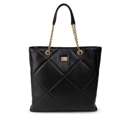 Dolce & Gabbana Black Leather Tote Bag Dolce & Gabbana