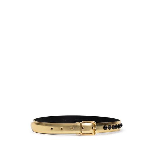 Dolce & Gabbana Gold Leather Belt Dolce & Gabbana