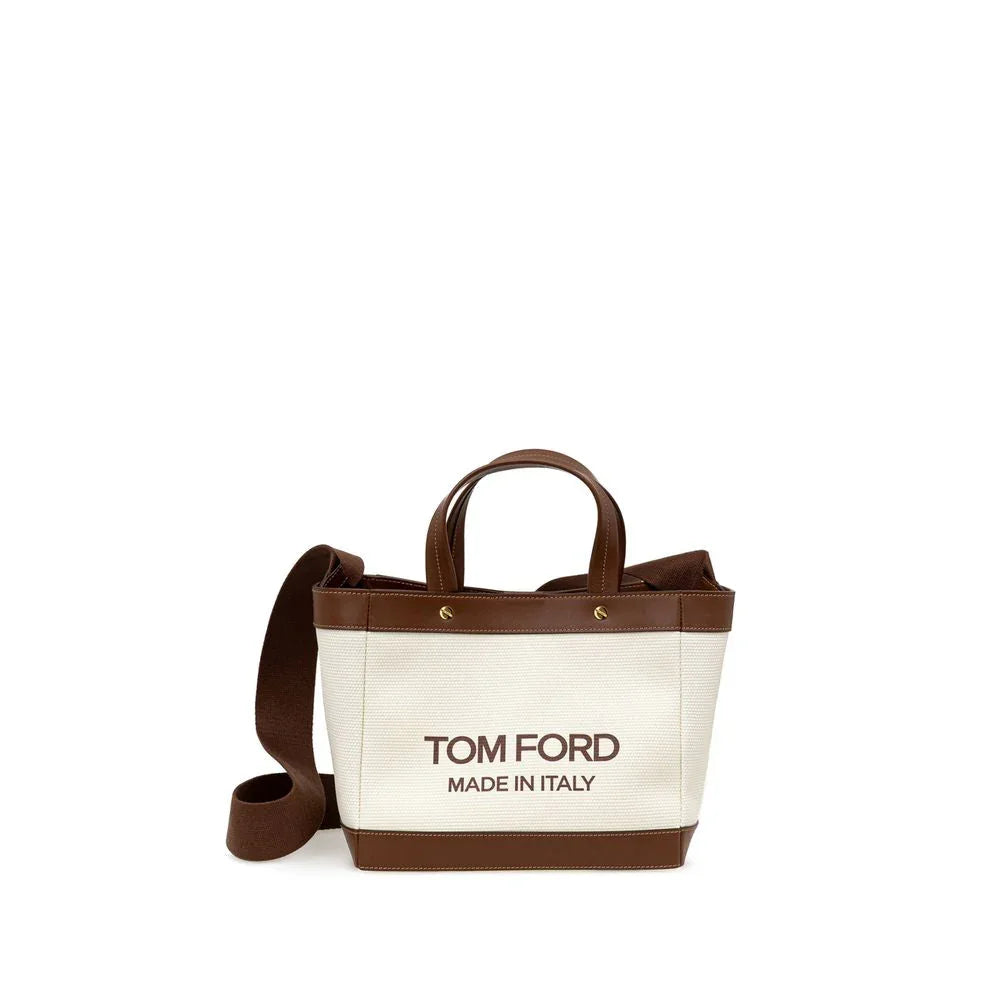 Tom Ford beige katoenen tote bag - MARANOS
