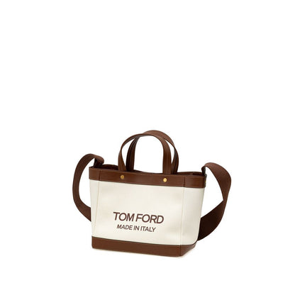 Tom Ford Beige Cotton Tote Bag Tom Ford