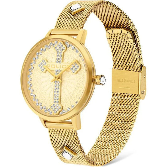 Police horloge in goud roestvrij staal - MARANOS