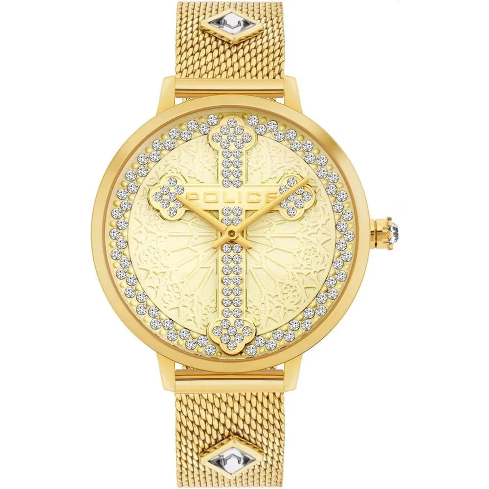 Police horloge in goud roestvrij staal - MARANOS