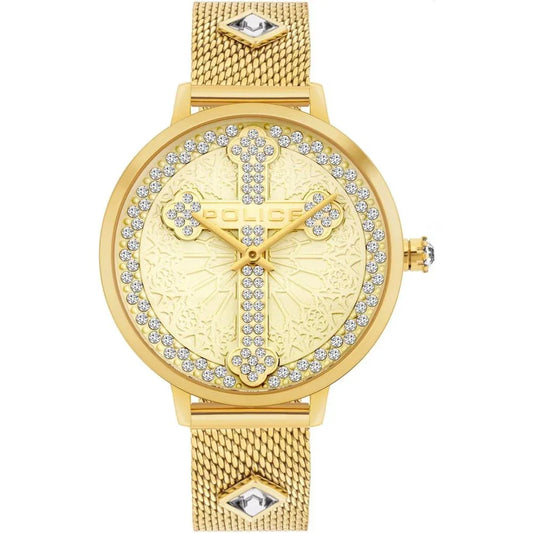Police horloge in goud roestvrij staal - MARANOS