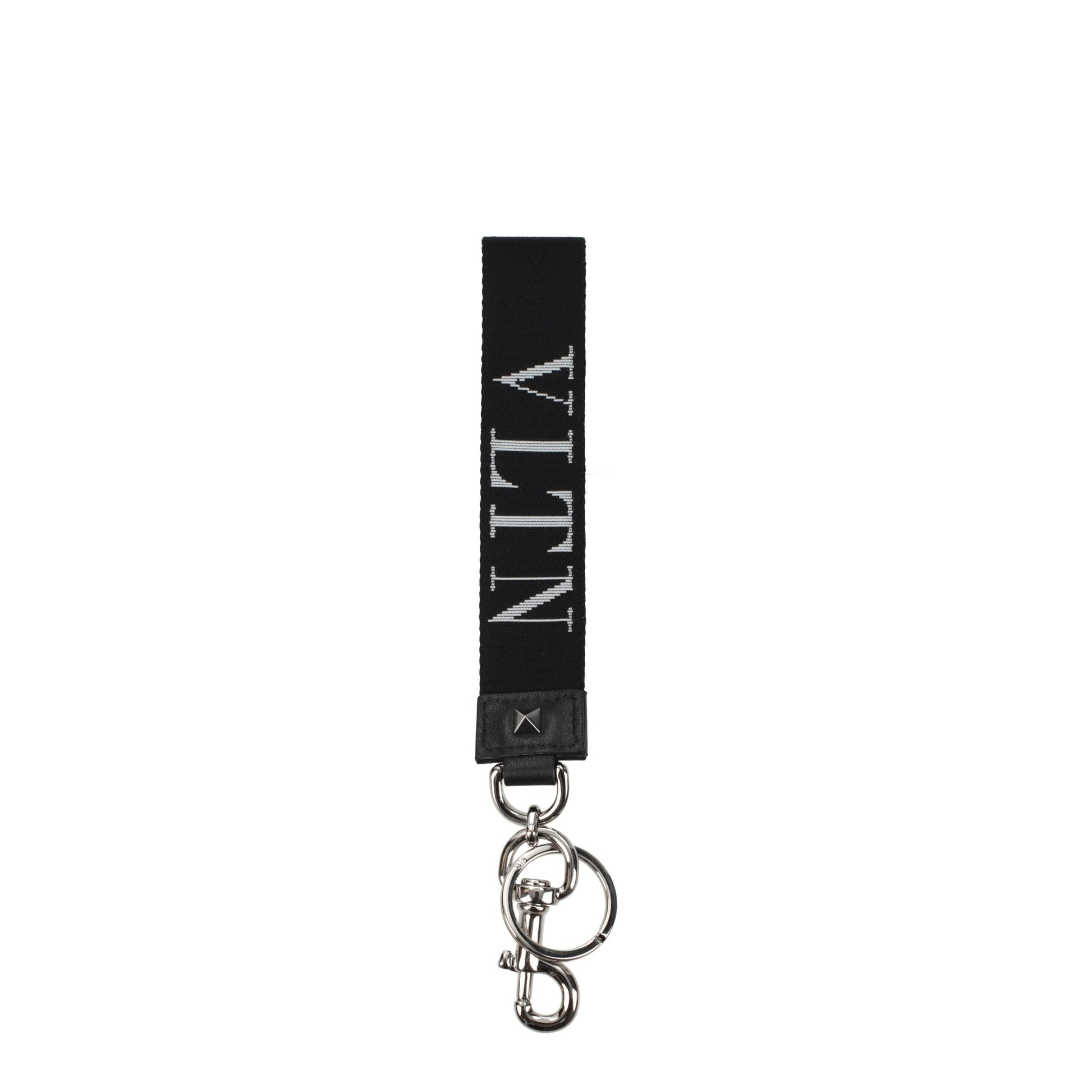 Valentino Garavani Black Fabric Keychains Valentino Garavani