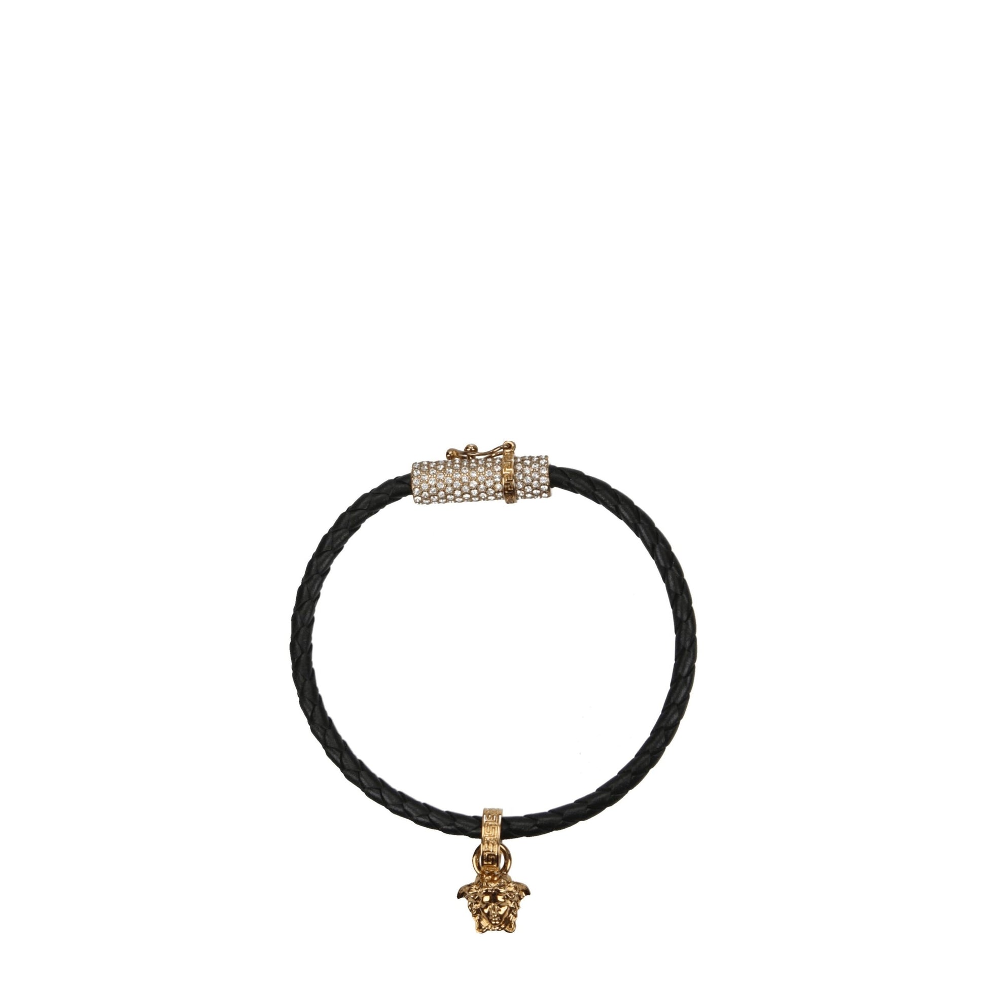 Versace Black Leather Bracelets Versace