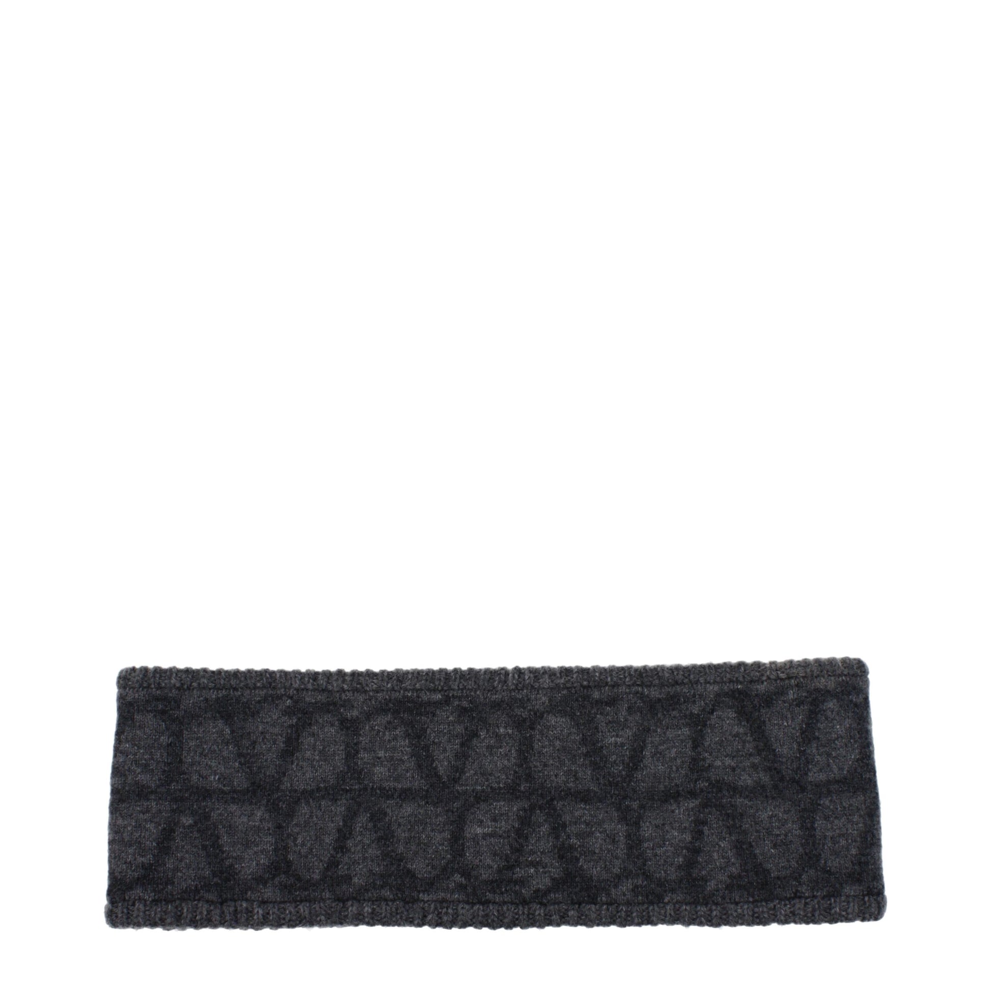 Valentino Garavani Gray Wool Headbands Valentino Garavani