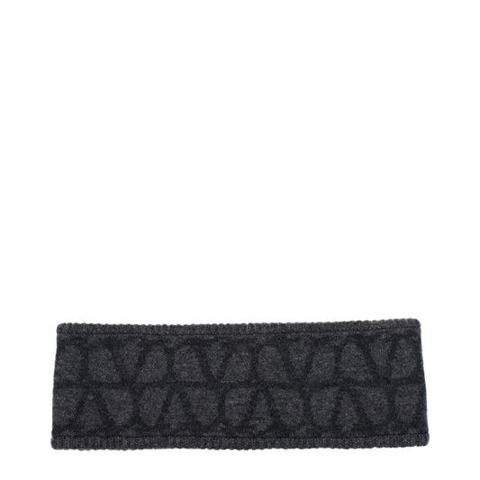Valentino Garavani Gray Wool Headbands Valentino Garavani