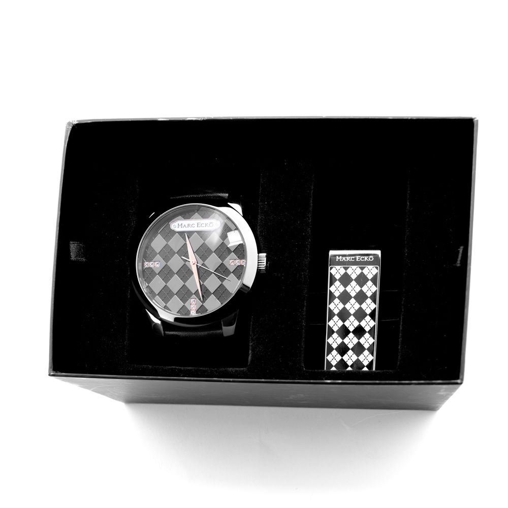 Marc Ecko Black Leather Watch Marc Ecko