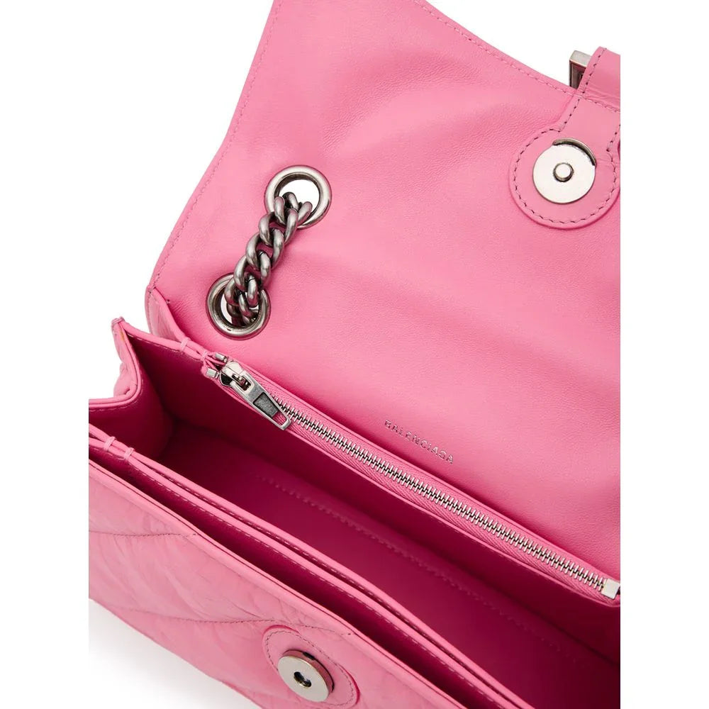 Balenciaga Crush roze leren schoudertas - MARANOS