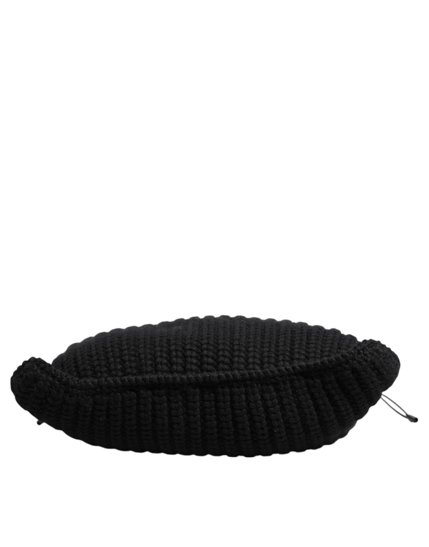Dolce & Gabbana Black Cashmere Knitted Leather Shoulder Women Borse Bag Dolce & Gabbana