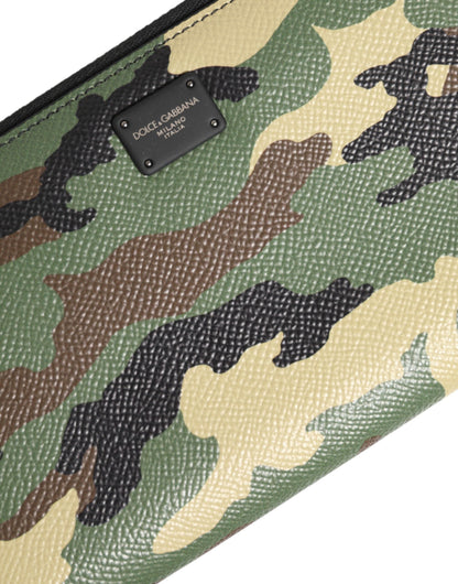 Dolce & Gabbana Multicolor Camouflage Logo Zip Around Continental Wallet Dolce & Gabbana