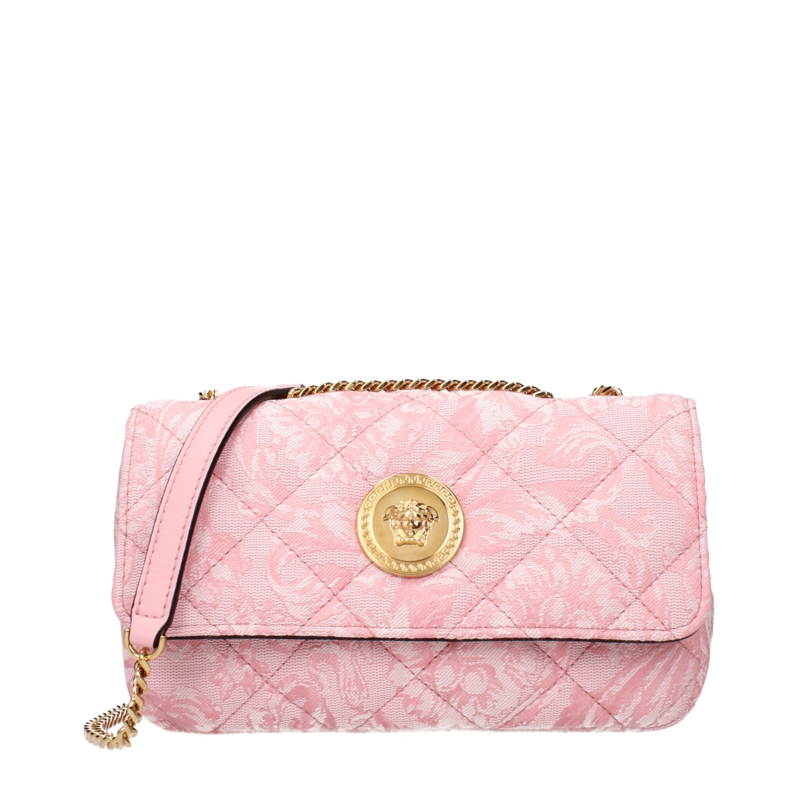 Versace shoulder bag in pink fabric