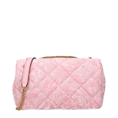 Versace schoudertas in roze stof - MARANOS
