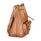 Coccinelle bucket bag van bruin leer Coccinelle