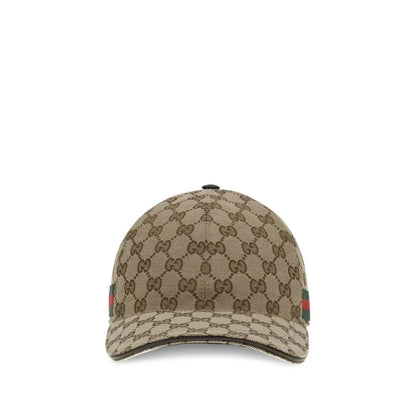 Gucci baseballpet met GG Supreme jacquard en webbing details. Luxe, verstelbaar en stijlvol afgewerkt voor een moderne sportieve look. - MARANOS