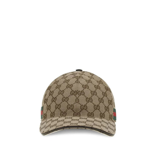 Gucci baseballpet met GG Supreme jacquard en webbing details. Luxe, verstelbaar en stijlvol afgewerkt voor een moderne sportieve look. - MARANOS