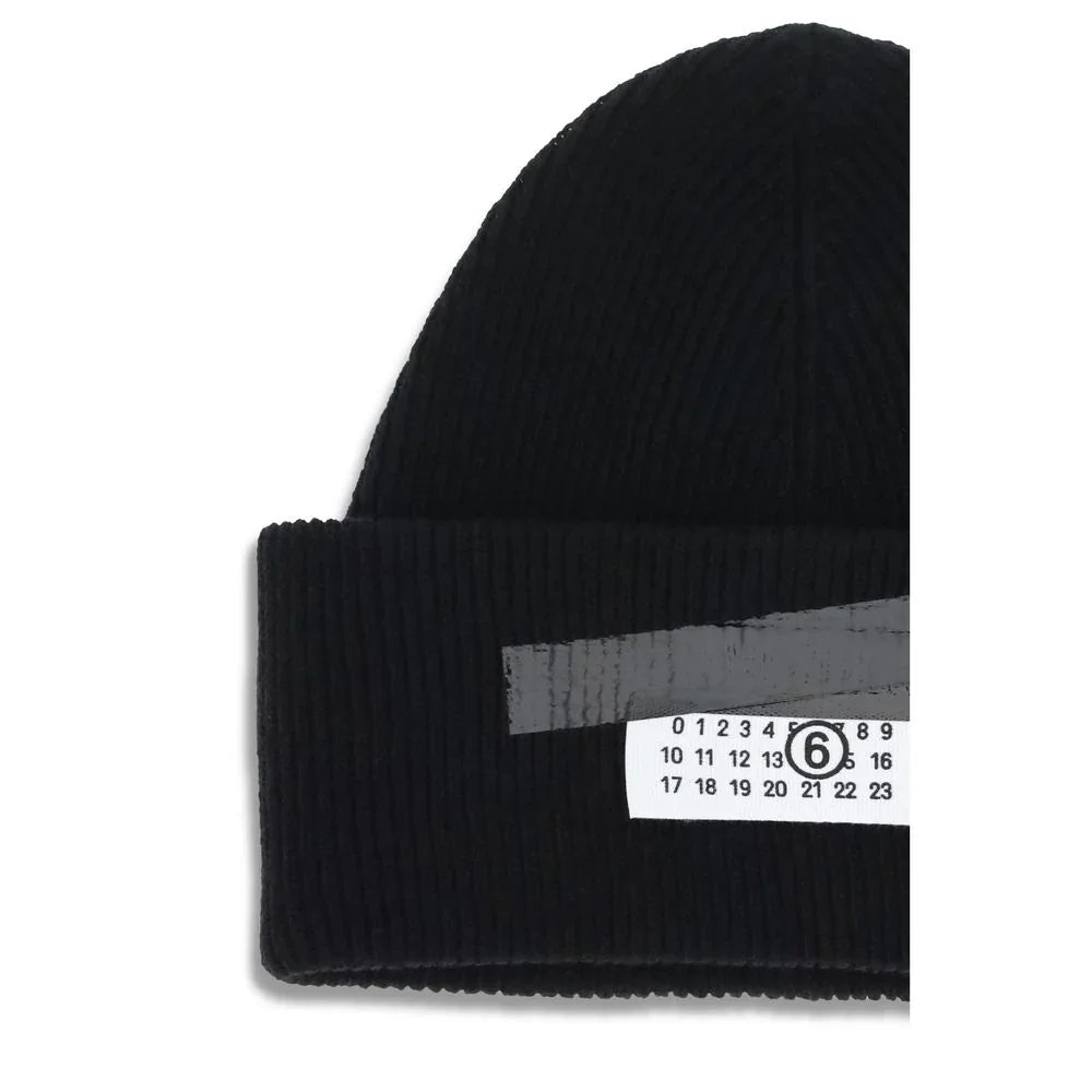 MM6 Maison Margiela muts in zwart wol-polyamidemix - MARANOS