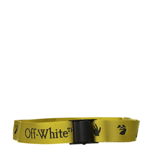 Off-White gele stoffen riem - MARANOS