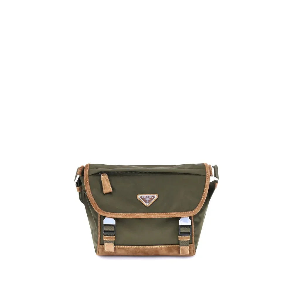 Prada Re-Nylon en leren medium schoudertas - MARANOS