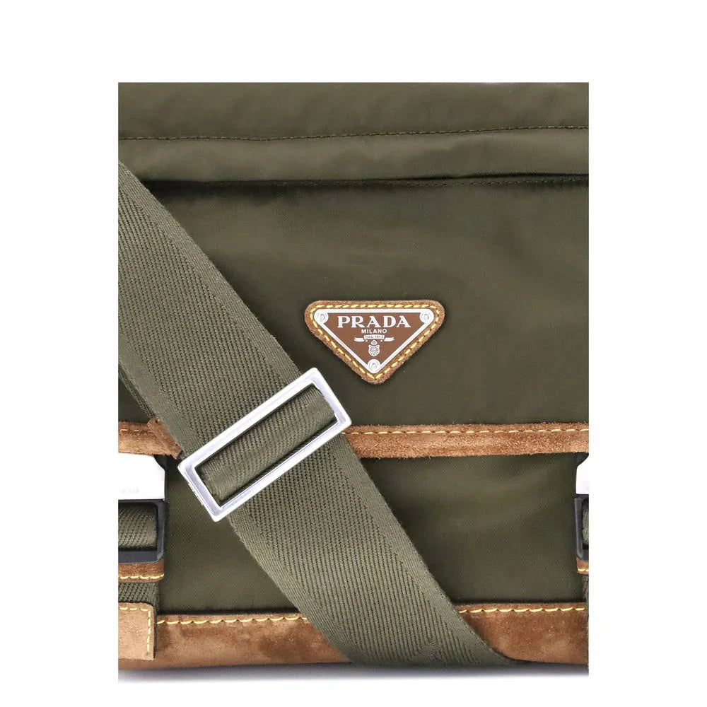 Prada Re-Nylon en leren medium schoudertas - MARANOS