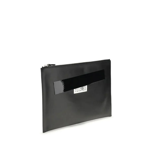 MM6 leren handtas met logo en textuur - MARANOS