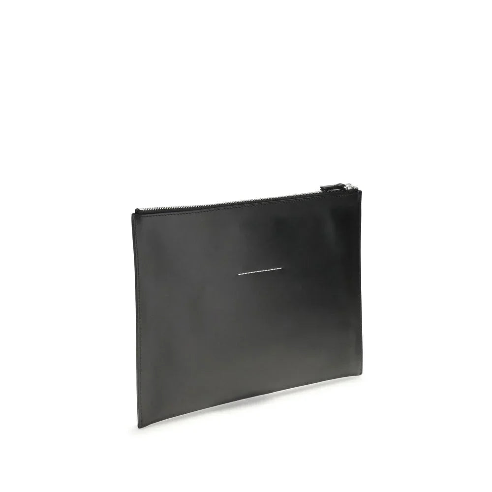 MM6 leren handtas met logo en textuur - MARANOS