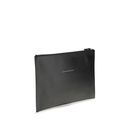 MM6 leren handtas met logo en textuur - MARANOS