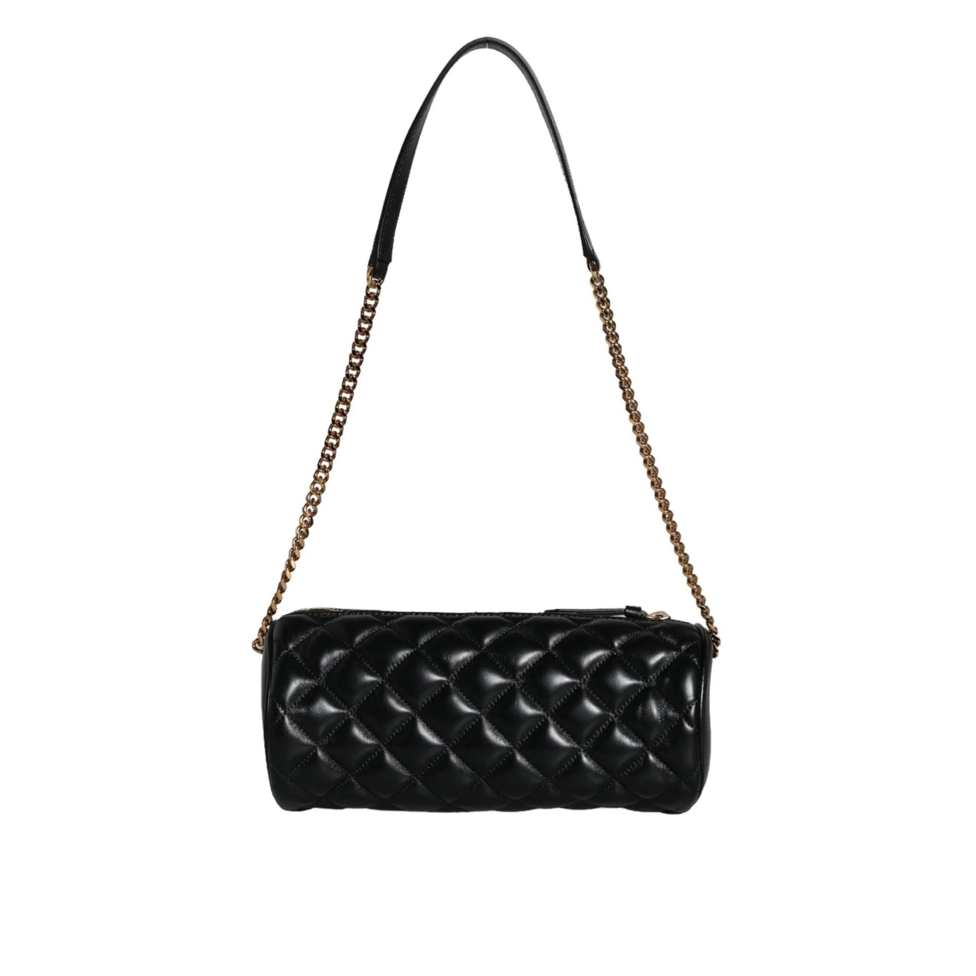 Versace zwarte mini crossbody tas in gewatteerd lamsleer - MARANOS