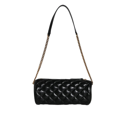 Versace zwarte mini crossbody tas in gewatteerd lamsleer - MARANOS