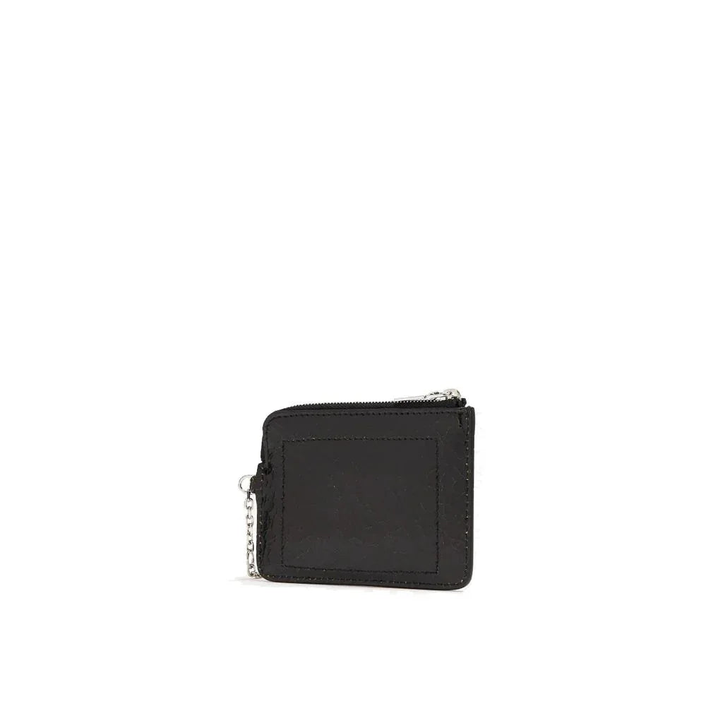 Alexander McQueen sleuteltasje Sling Pip in zwart kalfsleer - MARANOS