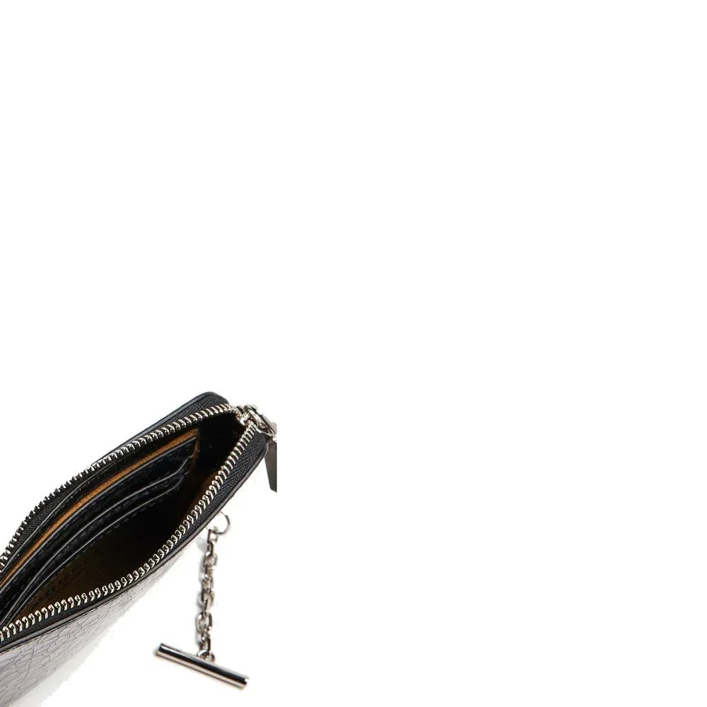 Alexander McQueen sleuteltasje Sling Pip in zwart kalfsleer - MARANOS