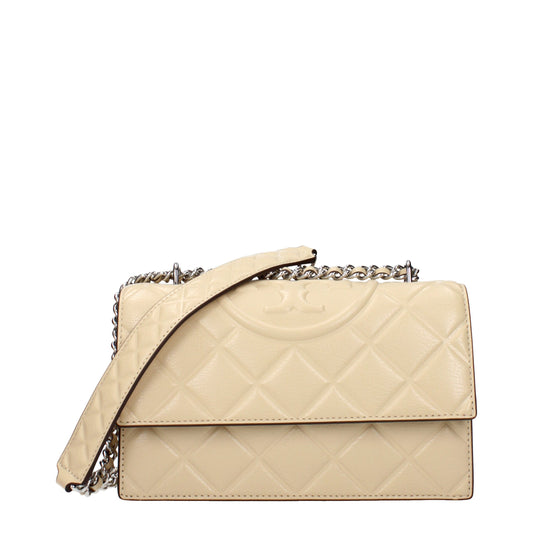Tory Burch beige leren crossbodytas Tory Burch
