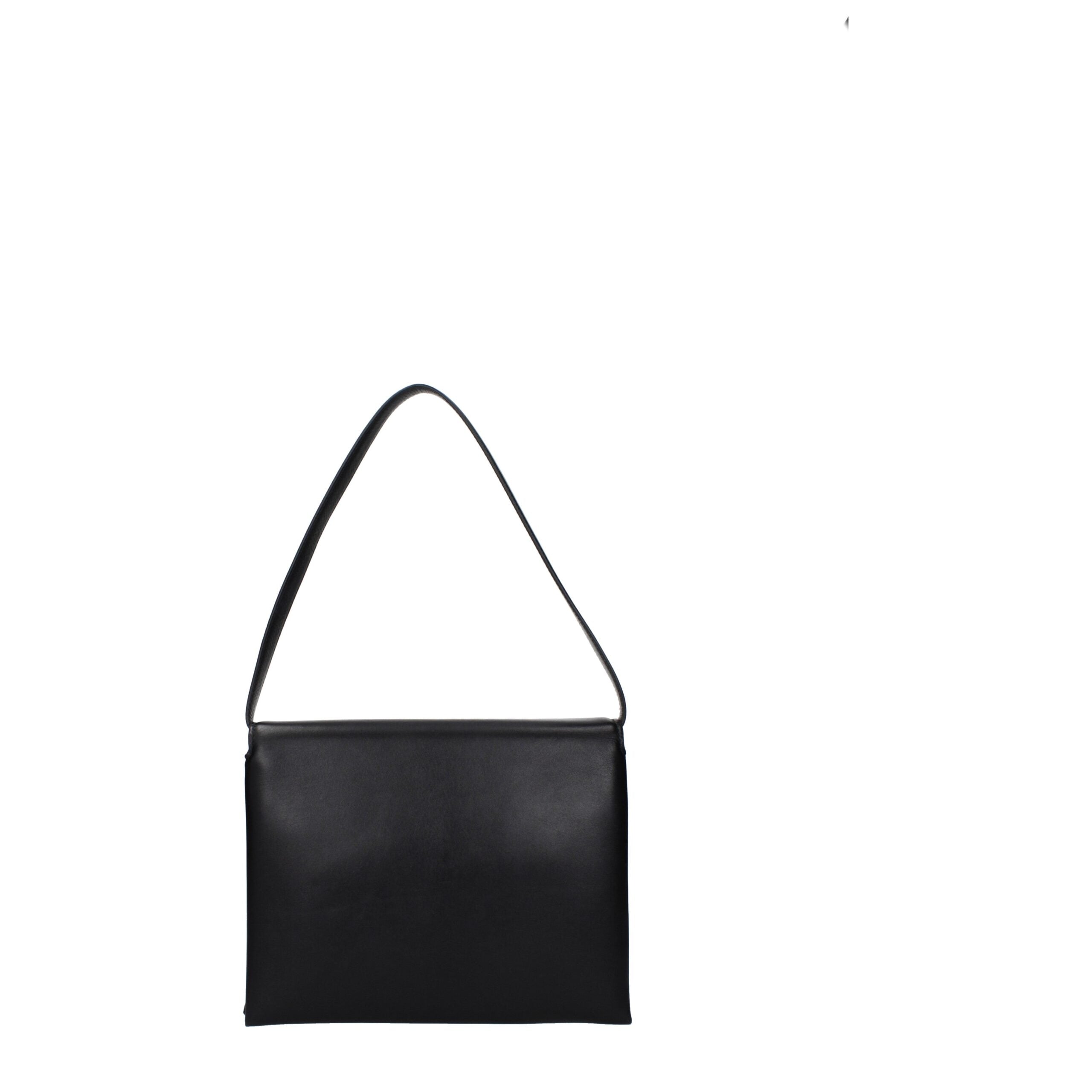 Jil Sander black leather shoulder bag with vintage effect