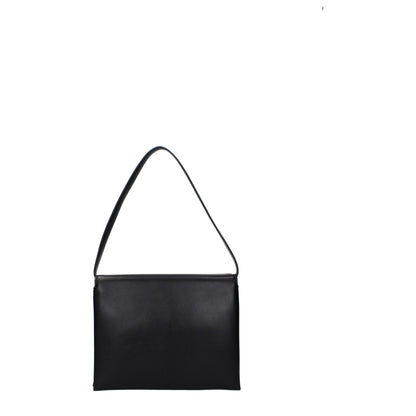 Jil Sander zwarte leren schoudertas met vintage-effect Jil Sander