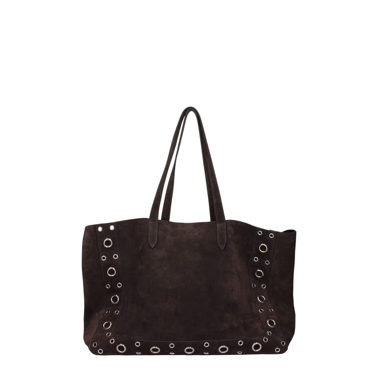 Valentino Garavani bruine suède schoudertas met studs - MARANOS