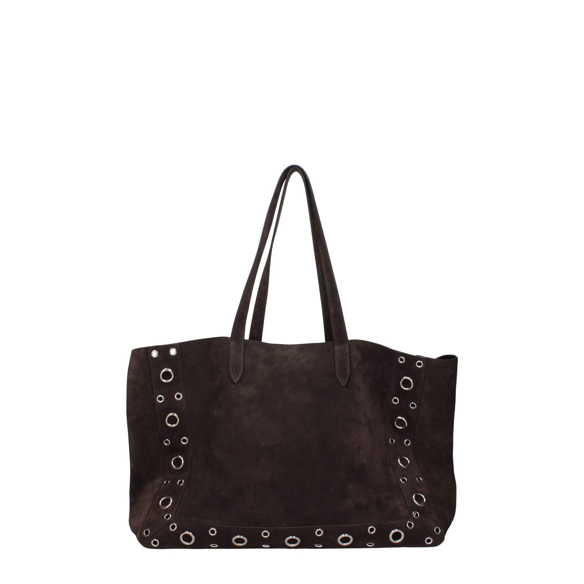 Valentino Garavani bruine suède schoudertas met studs - MARANOS