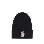 Moncler Grenoble Black Fleece Wool Beanie Moncler Grenoble