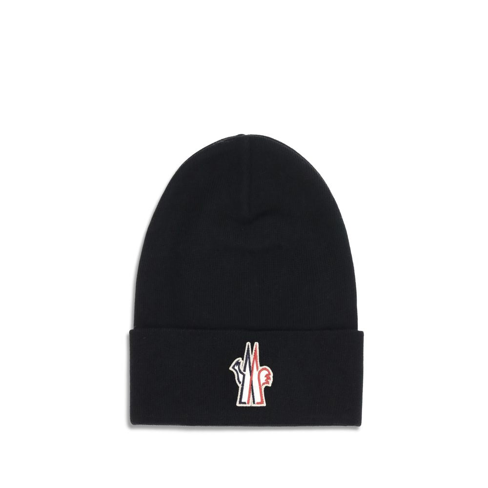 Moncler Grenoble Black Fleece Wool Beanie Moncler Grenoble