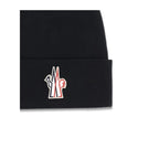 Moncler Grenoble Black Fleece Wool Beanie Moncler Grenoble