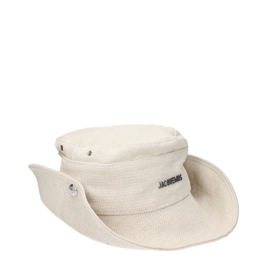 Jacquemus buckethoed in beige met frontlogo Jacquemus