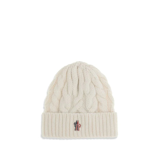 Moncler Grenoble muts in zwart fleecewol met logo - MARANOS