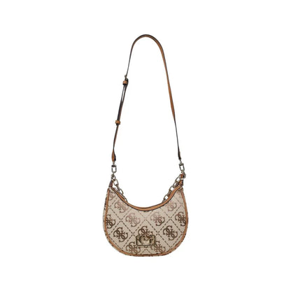 Guess schoudertas Circe Hobo in beige polyester - MARANOS